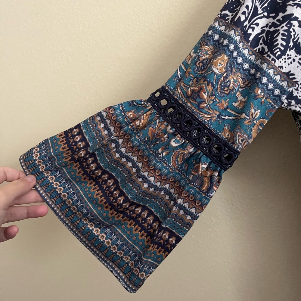 Multi Patterned Boho Blouse - Picture 3 of 8